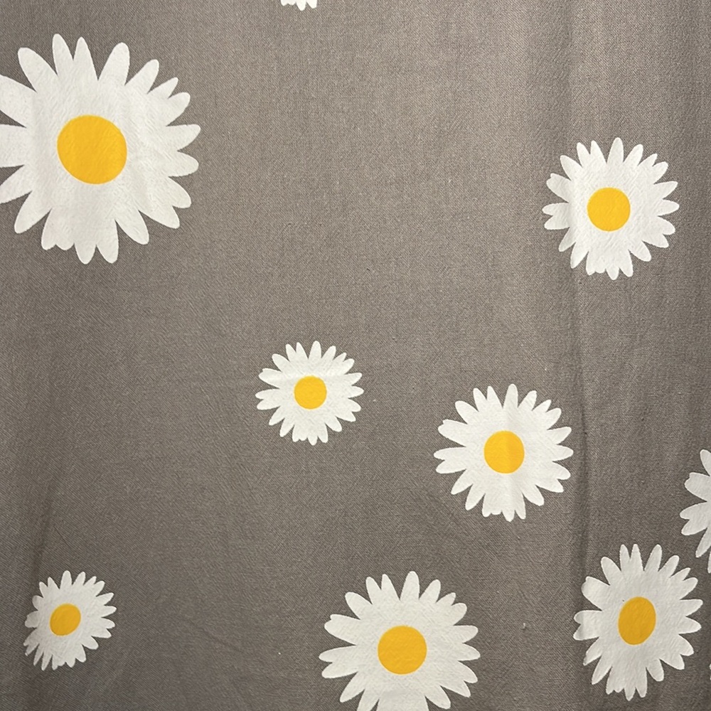 Long gray dress with daisies Size L - Picture 3 of 8